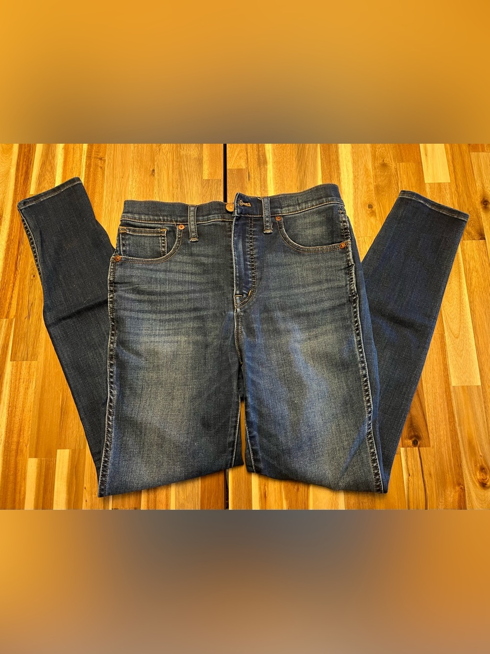Madewell Skinny Fit High Rise Dark Wash Jeans